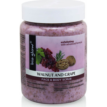 BIO GLOW WALNUT AND GRAPE FACE & BODY SCRUB 500ML