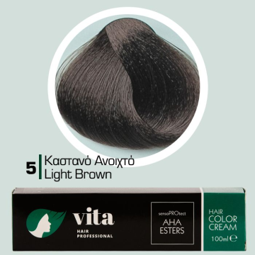 Vita hair professional βαφή μαλλιών - 5 Καστανό Ανοιχτό 100ml