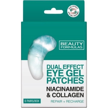 Beauty Formulas Eye Gel Patches Dual Effect με Niacinamide & Κολλαγόνο