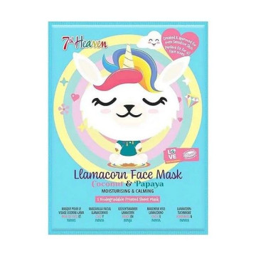7th Heaven Llamacorn Face Mask – Υφασμάτινη Μάσκα Προσώπου με Καρύδα & Παπάγια.
