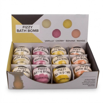 Fizzy Bath Bombs Φρουτώδη Αρώματα 180g – Αναβράζουσες Μπάλες Μπάνιου XL - 4 Ποικιλίες