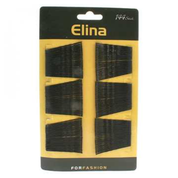 Τσιμπιδάκια Μαλλιών Μαύρα Elina - Σετ 144 Τεμάχια