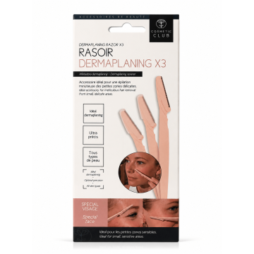 Cosmetic Club Rasoir Dermaplaning X3 – Σετ Ξυραφάκια Δερμαπλάνησης & Αποτρίχωσης Προσώπου 3τμχ