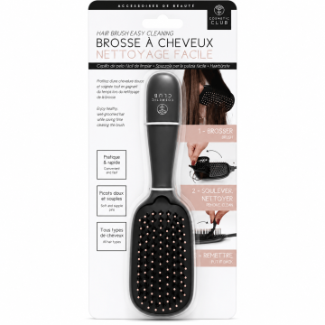 Cosmetic Club Easy-Clean Hair Brush – Βούρτσα Μαλλιών για Ανώδυνο Ξεμπέρδεμα & Εύκολο Καθαρισμό (Γκρι)
