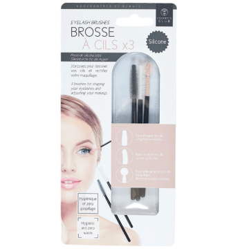 Cosmetic Club Silicone Lash Brush X3 – Σετ Βουρτσάκια Σιλικόνης για Βλεφαρίδες & Φρύδια 3τμχ