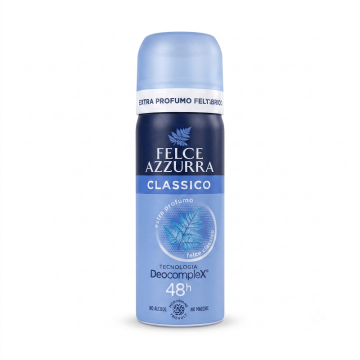 Felce Azzurra Classico Deo Spray 50ml – Αποσμητικό Σπρέι Τσέπης / Travel Size, Χωρίς Αλκοόλ & Σημάδια