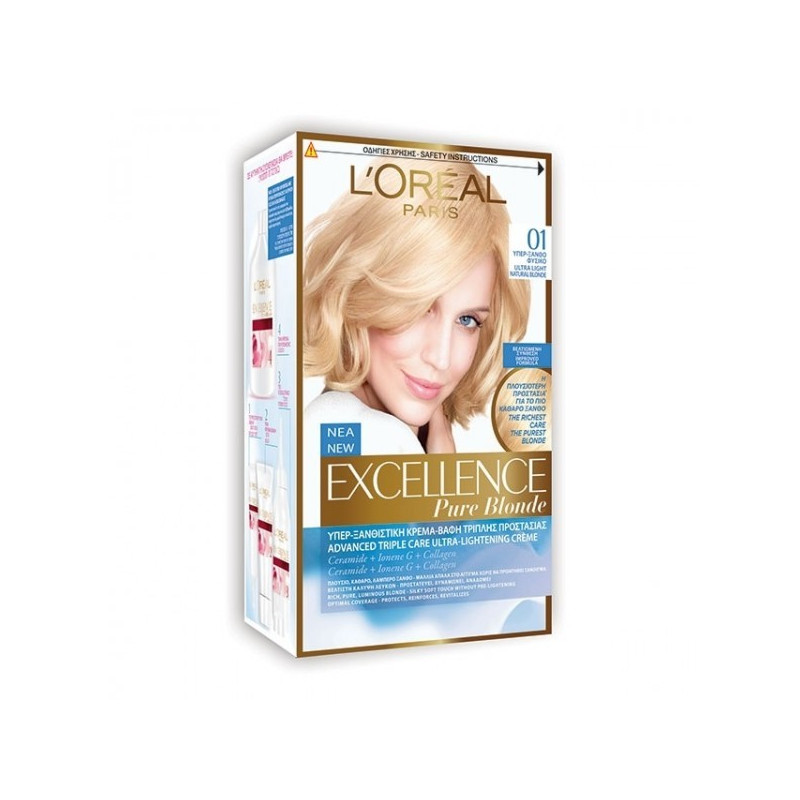 Excellence Loreal Pure blonde 01 Υπερ ξανθό φυσικό 48ml 