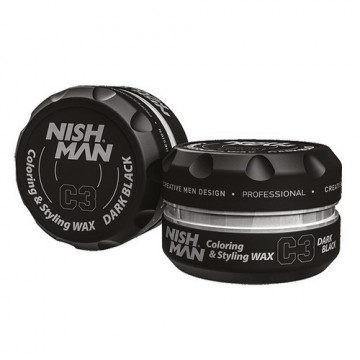 Nish Man κερί μαλλιών Nishman Color Wax C3 Dark Black 100ml