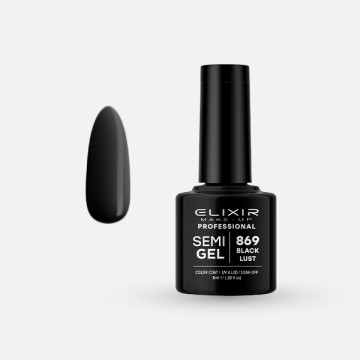 Elixir Semi gel Ημιμόνιμο βερνίκι 8ml N 869 - Black Lust
