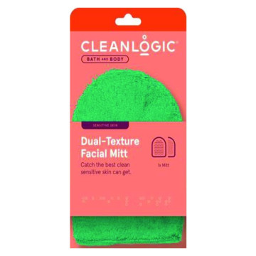 Σφουγγαράκι καθαρισμού Cleanlogic Bath and Body Dual-Texture Facial Mitt Sensitive Skin