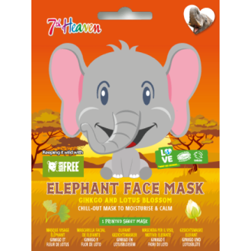 7th Heaven Elephant face mask Ginko and Lotus blossom
