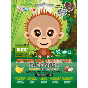 7th Heaven TimTom the orangutan face mask banana & coconut