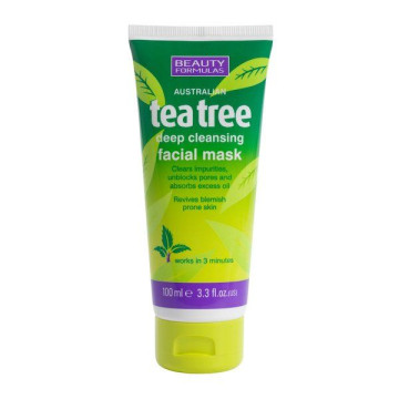 Beauty Formulas Tea tree deep cleansing facial mask 100ml